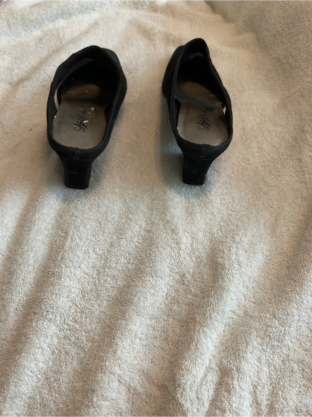 Life Stride Black Suede Cutout Slip-On Mules - Picture 6 of 6